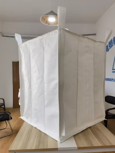 100x100x120 White Baffle Jumbo FIBC with Side-Seam Loops — view 2