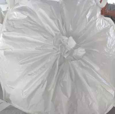 Wei&szlig;er Baffle-Beh&auml;ltersack mit Einf&uuml;llstutzen und flachem Boden — view 4