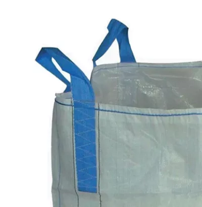Blue-Loop White Tubular Sand Bag with Fully Open Top — view 4