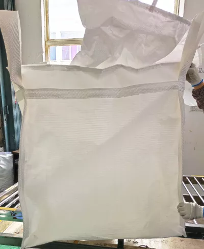 White U-Panel Seed Bulk Bag with Fill and Discharge Spouts — view 3