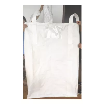 Coated Circular PP Transport Bag with Skirt Filling and Discharge Spout — view 6
