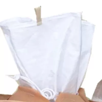 Beige Uncoated Tubular Cement Bag with Two Spout Fittings — view 2