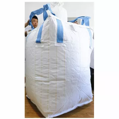 Tubular Kaolin Bulk Bag with Cross-Corner Loops — view 4