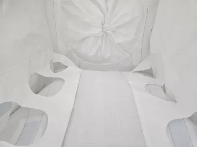 Uncoated Flour Bulk Bag with Cross-Corner Loops and Two Spouts — view 5