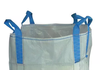 Blue-Loop White Tubular Sand Bag with Fully Open Top — view 5