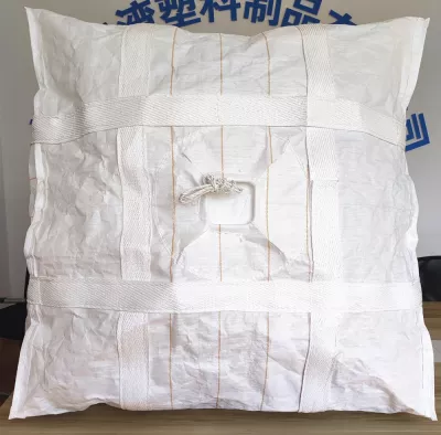 White Baffle Sand Jumbo Bag with Cross-Corner Loops — view 2