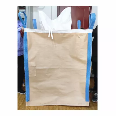 Beige Uncoated Flour FIBC with Filling and Discharge Spouts — view 6