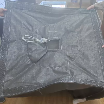 Black Baffle Potato Bag with Skirt Top and Cross-Corner Loops — view 6