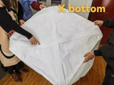 Skirt-Top Tubular Container FIBC with Flat Base and Side-Seam Loops — view 3