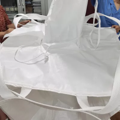 Custom White Baffle FIBC for Cement Transport Packing — view 4