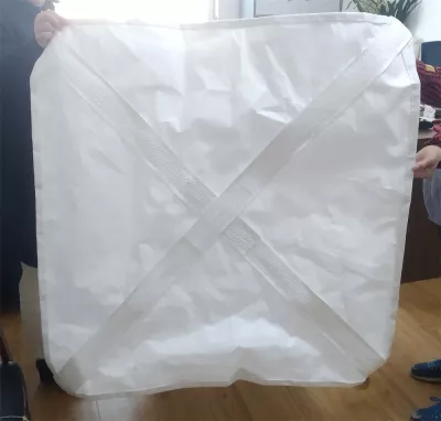 Custom White Tubular Jumbo Bag with Side-Seam Lifting Loops — view 3