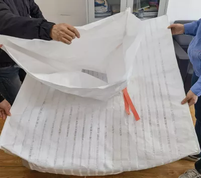 Duffle-Top Breathable Potato Bulk Bag with Discharge Spout — view 5