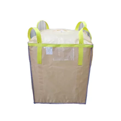 Beige Tubular FIBC for Firewood Packing with Dual Spouts — view 6