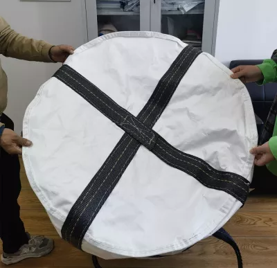 Duffle-Top Tubular Polypropylene Container Bag with Flat Base — view 3