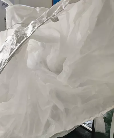 White U-Panel Seed Bulk Bag with Fill and Discharge Spouts — view 6