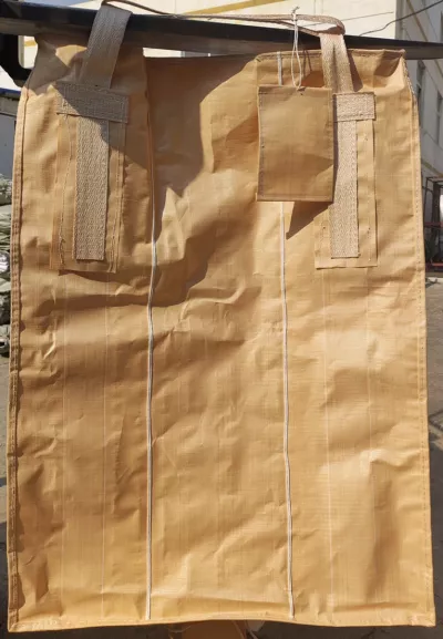 100x100x140 cm Beige Baffle FIBC with 7 cm Lifting Loops — view 2