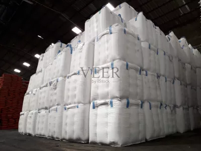 サイドシーム吊り上げ付き90x90x100白色バッフルバッグ — view 6
