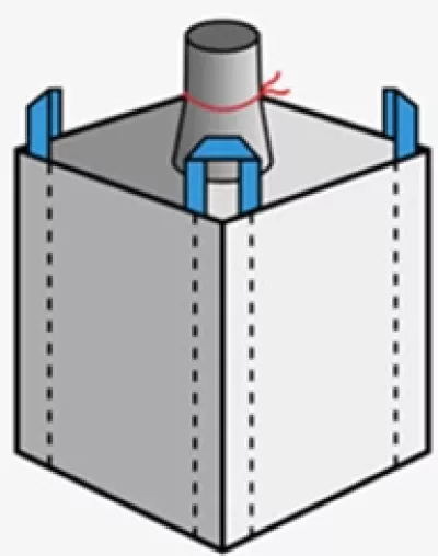 Flat-Base Tubular Bag for Sand and Fertilizer Packing — view 2