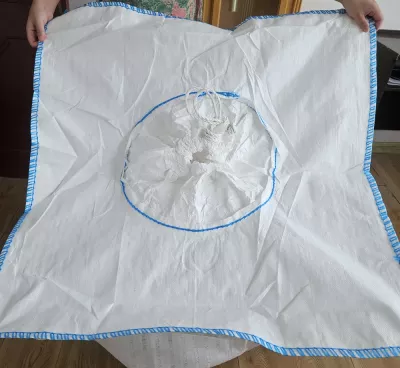 Uncoated Mesh FIBC 90 x 90 x 160 with Duffle Top — view 6