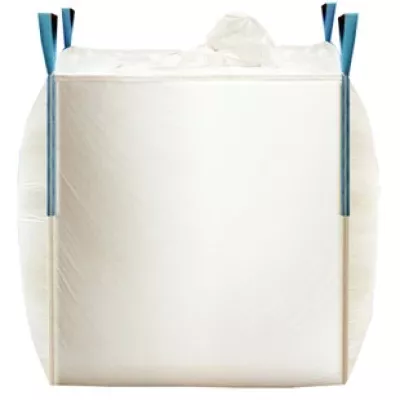 Uncoated White Construction Bulk Bag with a Fill Spout — view 2