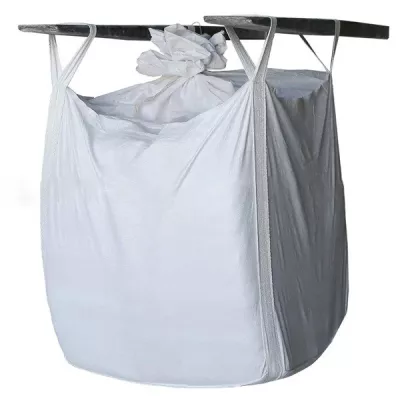 White Sand Jumbo Bag with Fill Spout and Flat Bottom — view 4