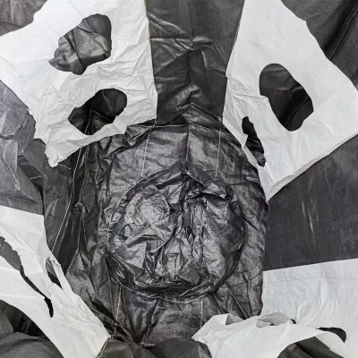 Black Potato Baffle Bag, 90 &times; 90 &times; 100 cm — view 2
