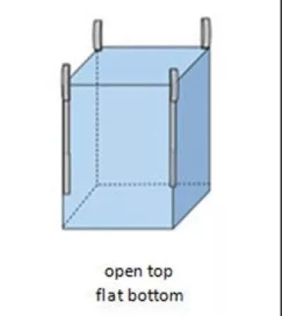 Saco para materiais de constru&ccedil;&atilde;o com topo aberto e base plana — view 2