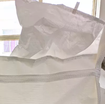 White U-Panel Seed Bulk Bag with Fill and Discharge Spouts — view 2