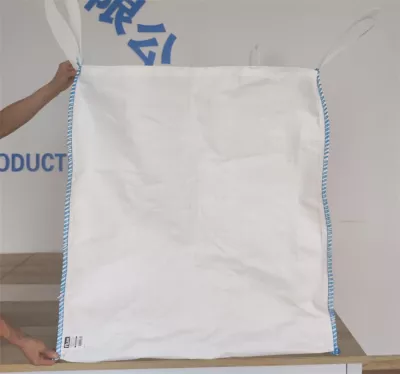 90x90x120 White U-Panel Industrial FIBC with Dual Spouts — view 2
