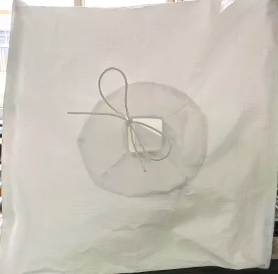 White U-Panel Seed Bulk Bag with Fill and Discharge Spouts — view 4