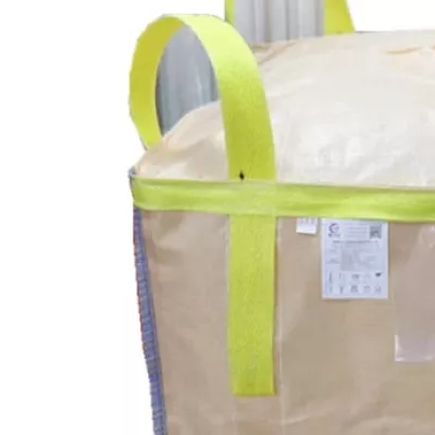 Beige Tubular FIBC for Firewood Packing with Dual Spouts — view 2