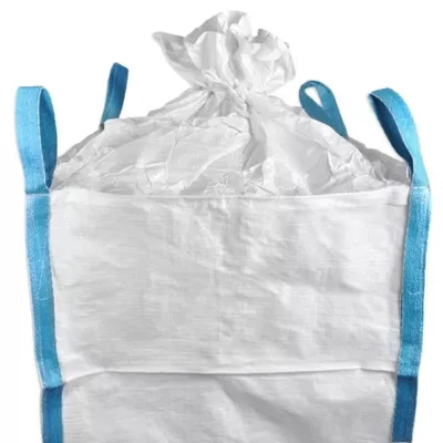 White U-Panel Fertilizer Bag with Side-Seam Loops and Dual Spouts — view 6