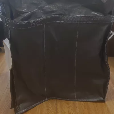 Black Baffle Potato Bag with Skirt Top and Cross-Corner Loops — view 4