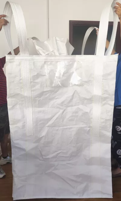 White U-Panel PP Jumbo Bag with Cross-Corner Spout Configuration — view 3