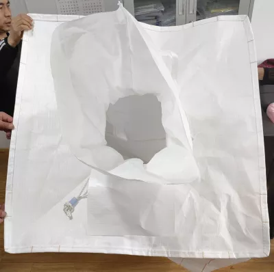 92x92x120 Uncoated Construction Bag with Two Spouts — view 5