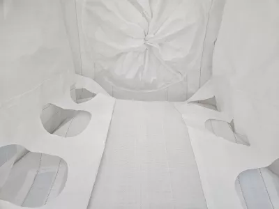 Uncoated Flour Bulk Bag with Cross-Corner Loops and Two Spouts — view 2