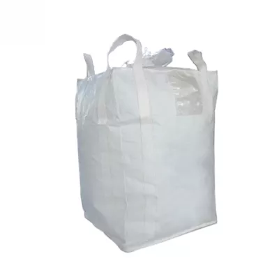 Uncoated Tubular Rice FIBC with Cross-Corner Loops — view 1