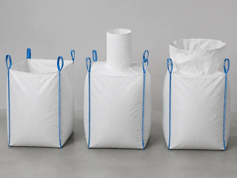 Comparison of open-top, filling-spout and duffle-top FIBC bags