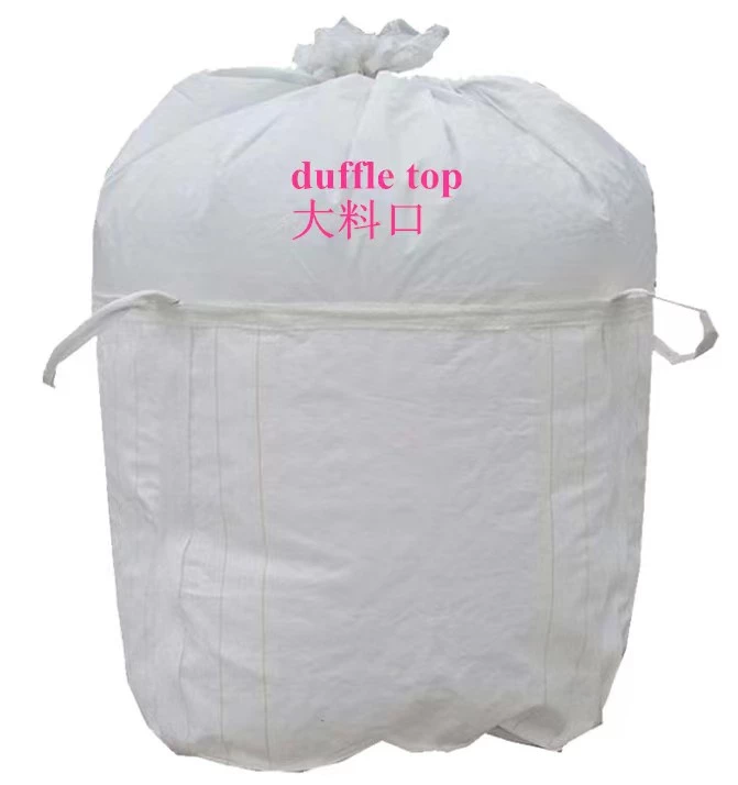 90x90x120 White Tubular Jumbo Bag with Skirt Inlet and Bottom Outlet — detail view 3