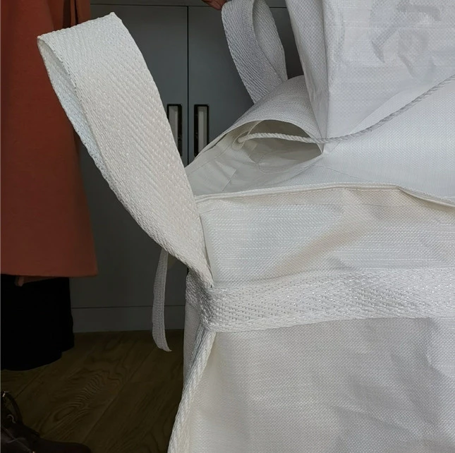 White Uncoated FIBC with PE Liner and Spout Filling — detail view 6