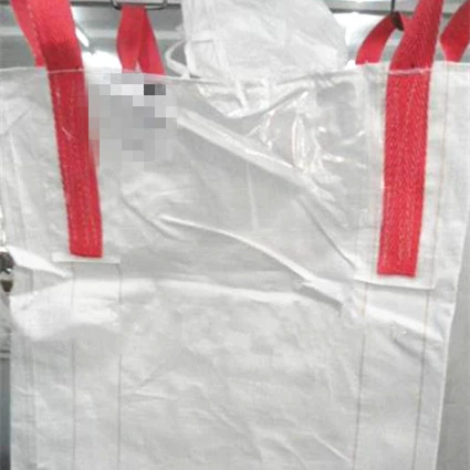 36.5x36.5x43 White Tubular FIBC with Cross-Corner Loops — detail view 1