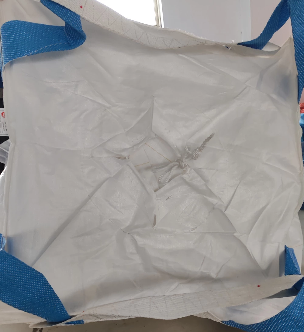 PE-Lined White FIBC with Blue Cross-Corner Lifting Loops — detail view 4