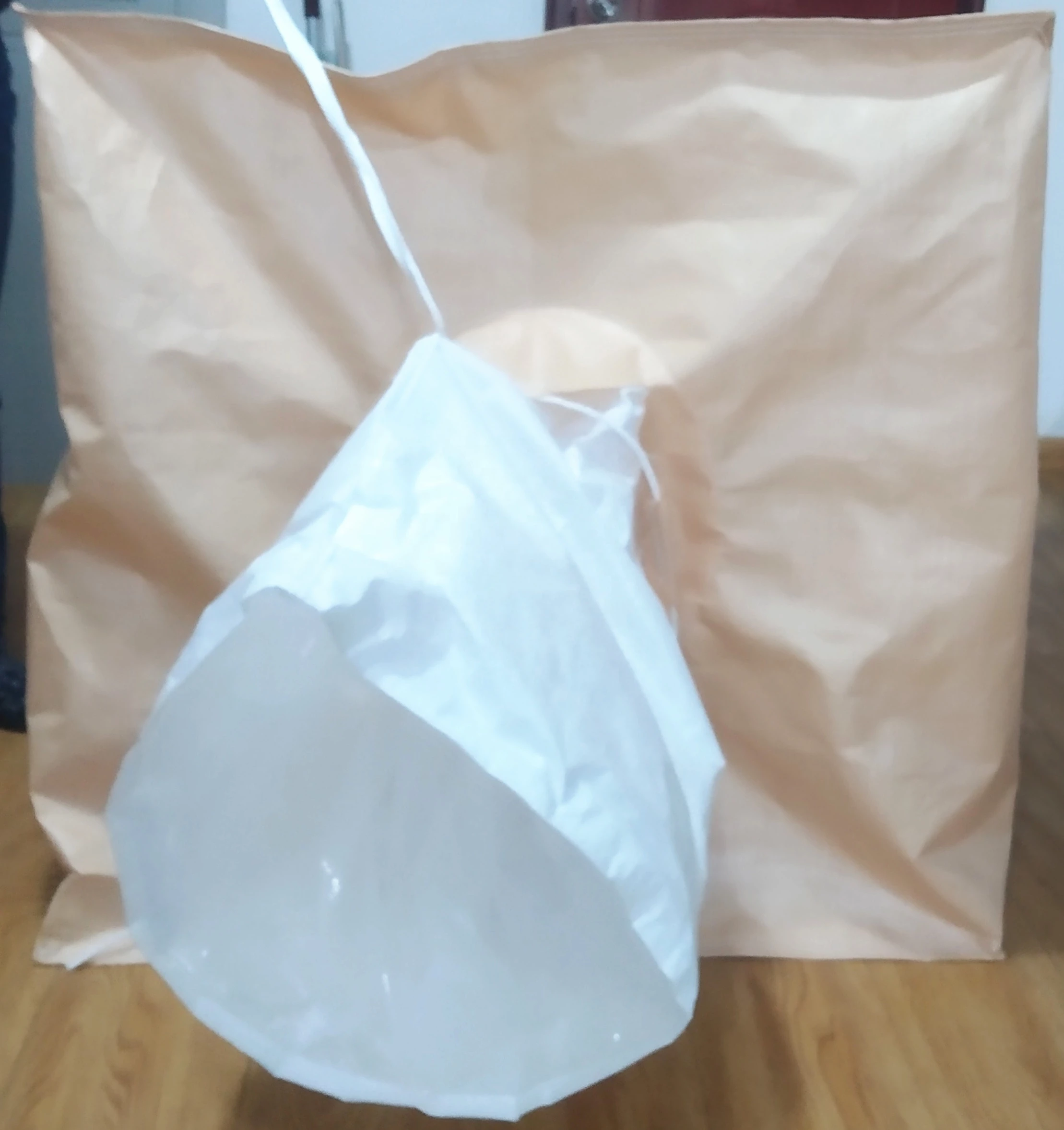 Beiger U-Panel-Super Sack mit Kundendruck eines Logos — detail view 5