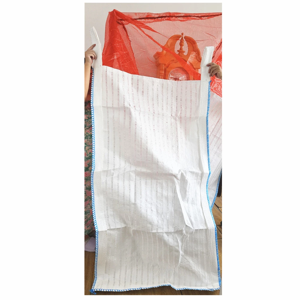 Uncoated Mesh FIBC 90 x 90 x 160 with Duffle Top — detail view 1