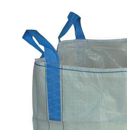 Blue-Loop White Tubular Sand Bag with Fully Open Top — detail view 4