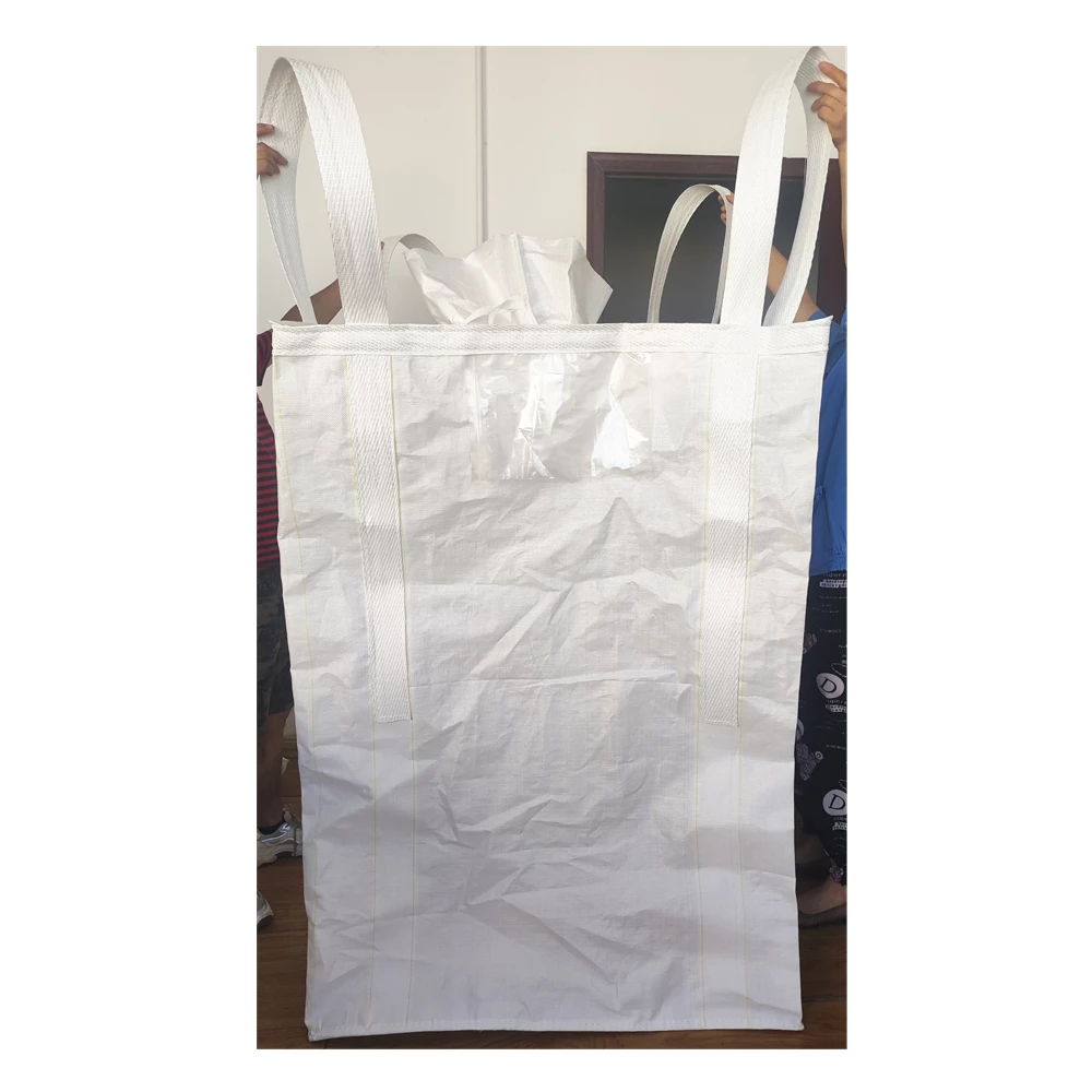 White U-Panel PP Jumbo Bag with Cross-Corner Spout Configuration — detail view 1