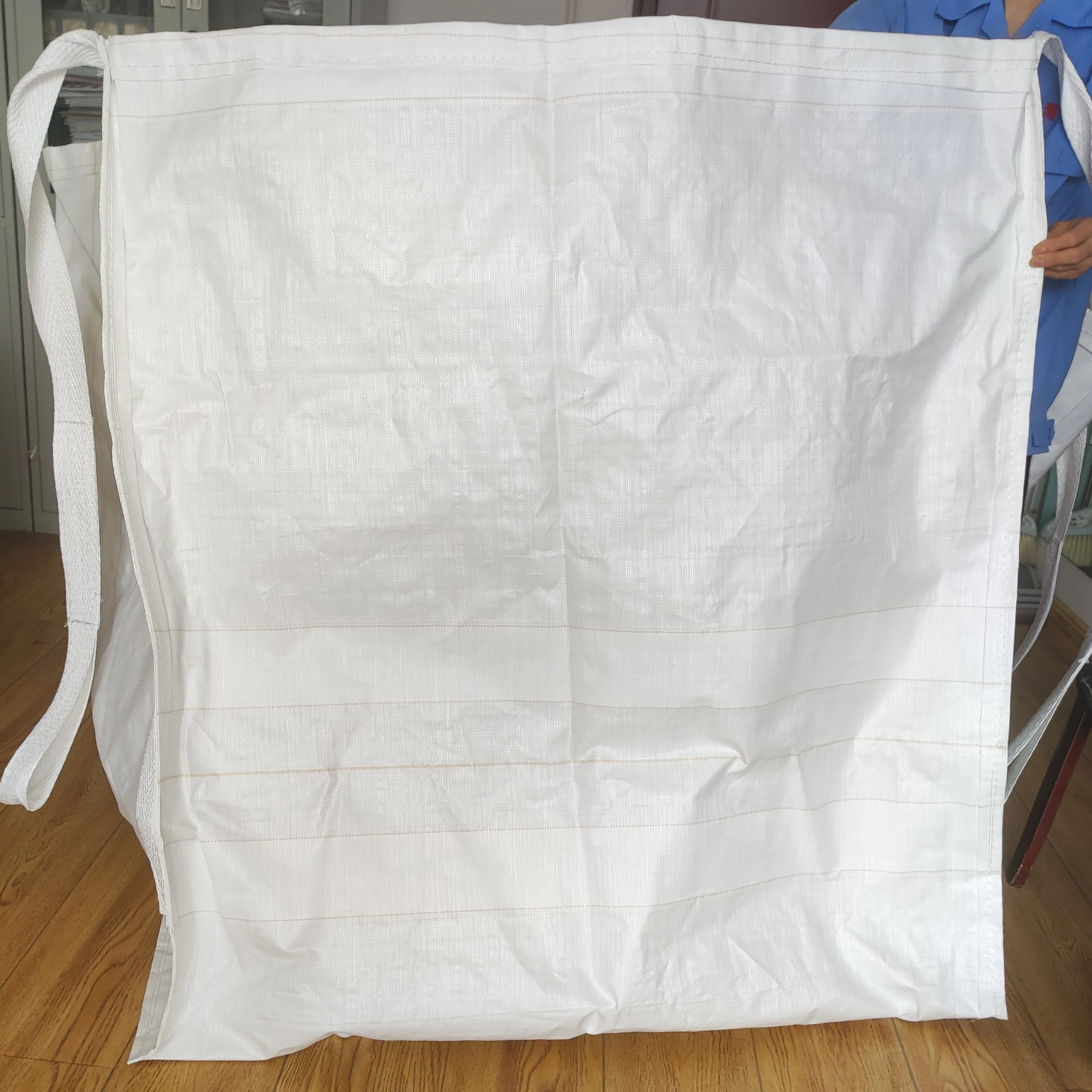 Open-Top White Paper Roll Bulk Bag with Custom Logo Printing — detail view 1
