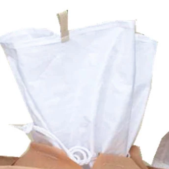 Beige Uncoated Tubular Cement Bag with Two Spout Fittings — detail view 2