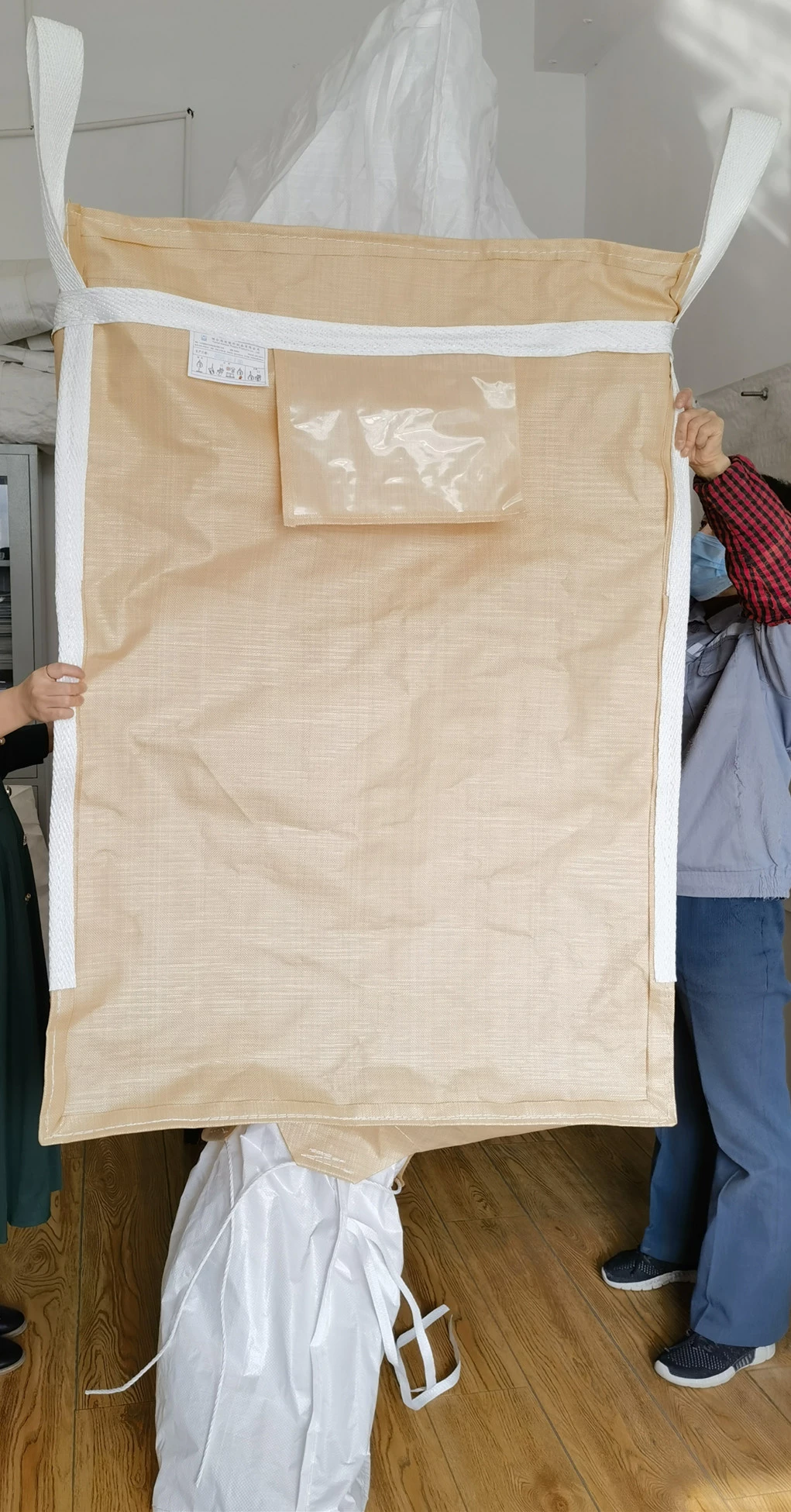 Jumbo bag in PP beige non rivestito 93 x 93 x 120 — detail view 3