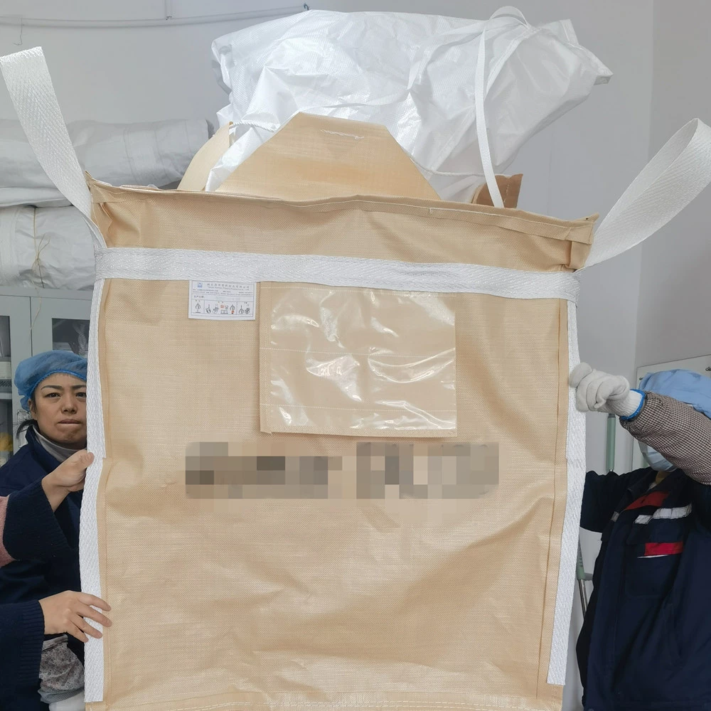 Beige U-Panel Industrial Bag with Custom Offset Printing — detail view 1